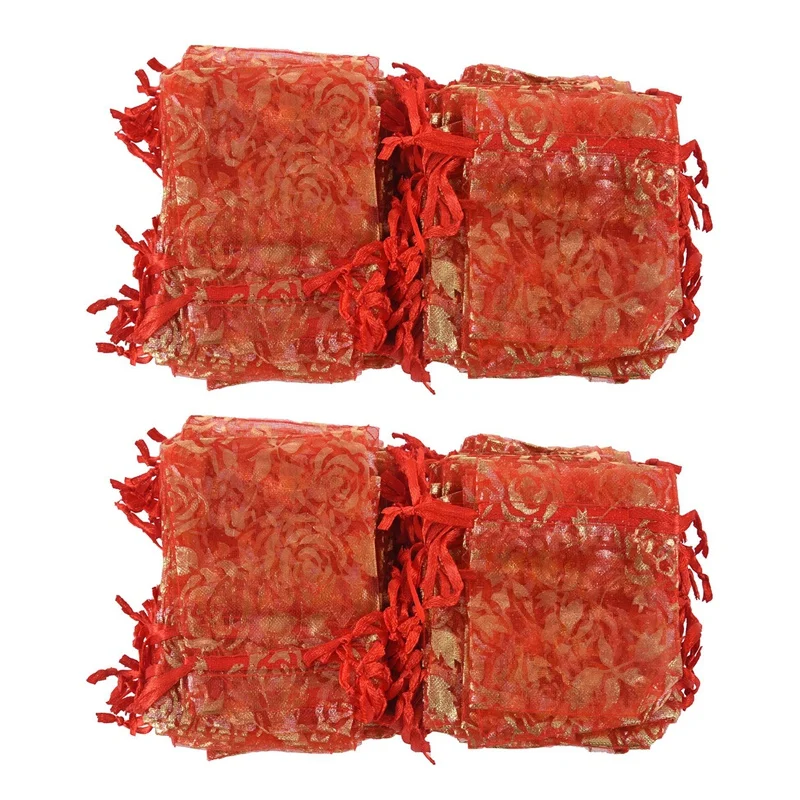 200Pc 7X9cm Rose Organza Drawstring Gift Jewelry Bags Pouches Wedding Xmas Party Gifts Bags Red
200Pc 7X9cm Rose Organza Drawstring Gift Jewelry Bags Pouches Wedding Xmas Party Gifts Bags Red
