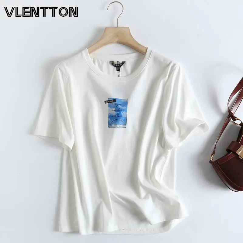 2022 Summer Women High Street Fashion Printing O-neck Pure Cotton Quality Simple Casual T-Shirt Tops
2022 Summer Women High Street Fashion Printing O-neck Pure Cotton Quality Simple Casual T-Shirt Tops