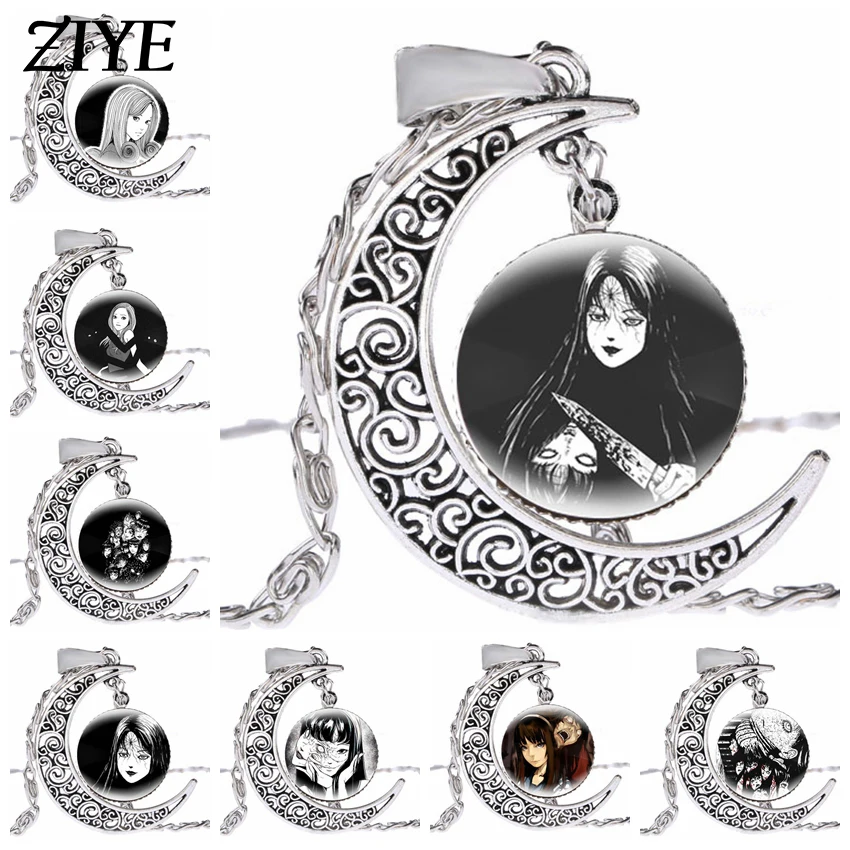 Horror Anime Junji Ito Necklace Tomie Cartoon Figure Men Women Glass Cabochon Moon Pendant Jewelry Trendy Female Neck Decoration
Horror Anime Junji Ito Necklace Tomie Cartoon Figure Men Women Glass Cabochon Moon Pendant Jewelry Trendy Female Neck Decoration