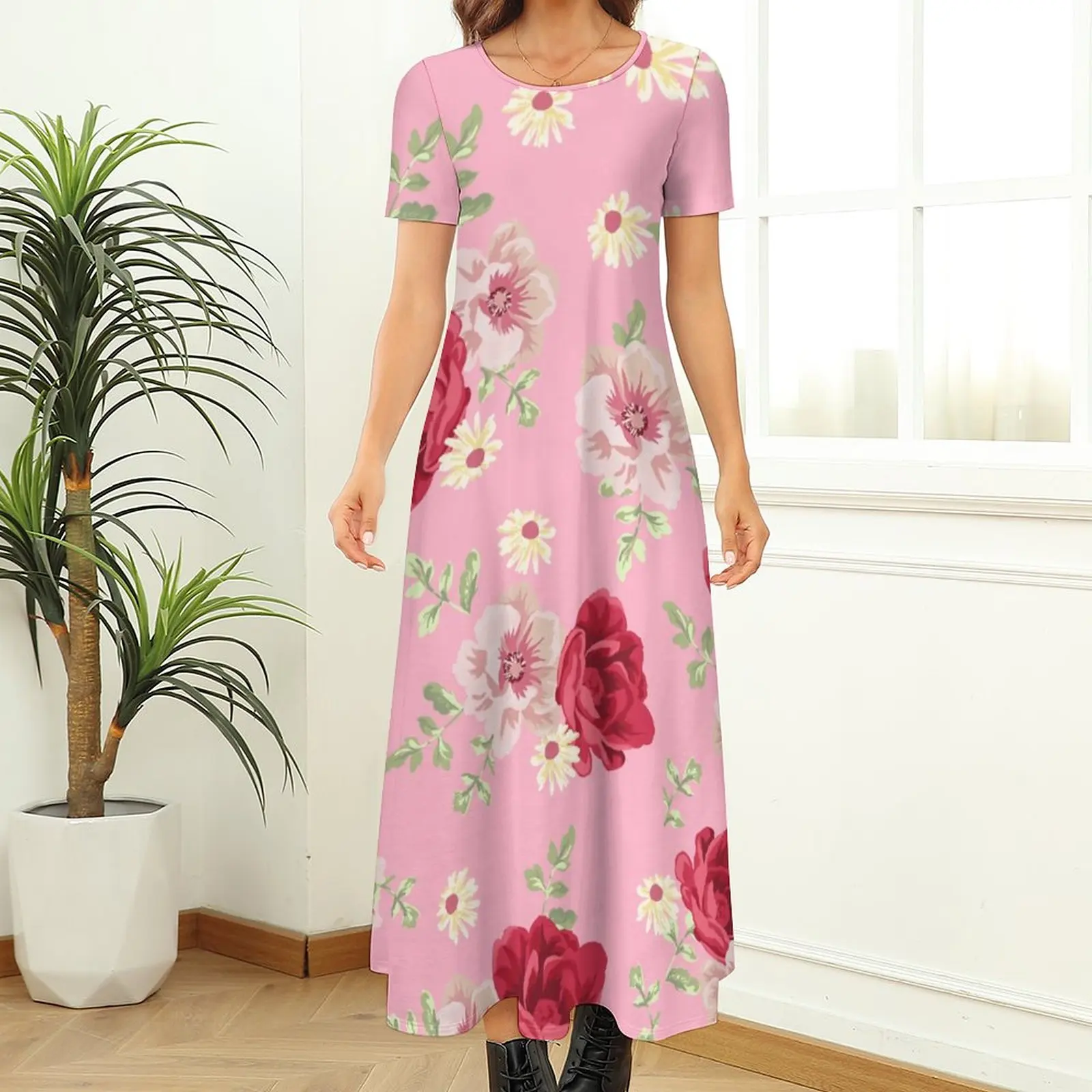 Fashion 2023 Summer Women Colorful Print Dress Round Neck Short Sleeve Long Bohemian Party Wedding Ladies Outfits
Fashion 2023 Summer Women Colorful Print Dress Round Neck Short Sleeve Long Bohemian Party Wedding Ladies Outfits