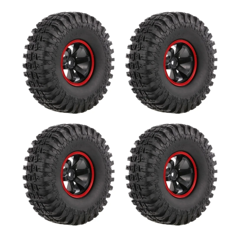 

RC Car Crawler 1/10 Accessories RC Tires Rubber Wheel for Remote Car Upgrade Climbing Truck Car Decorative Supplies E65D