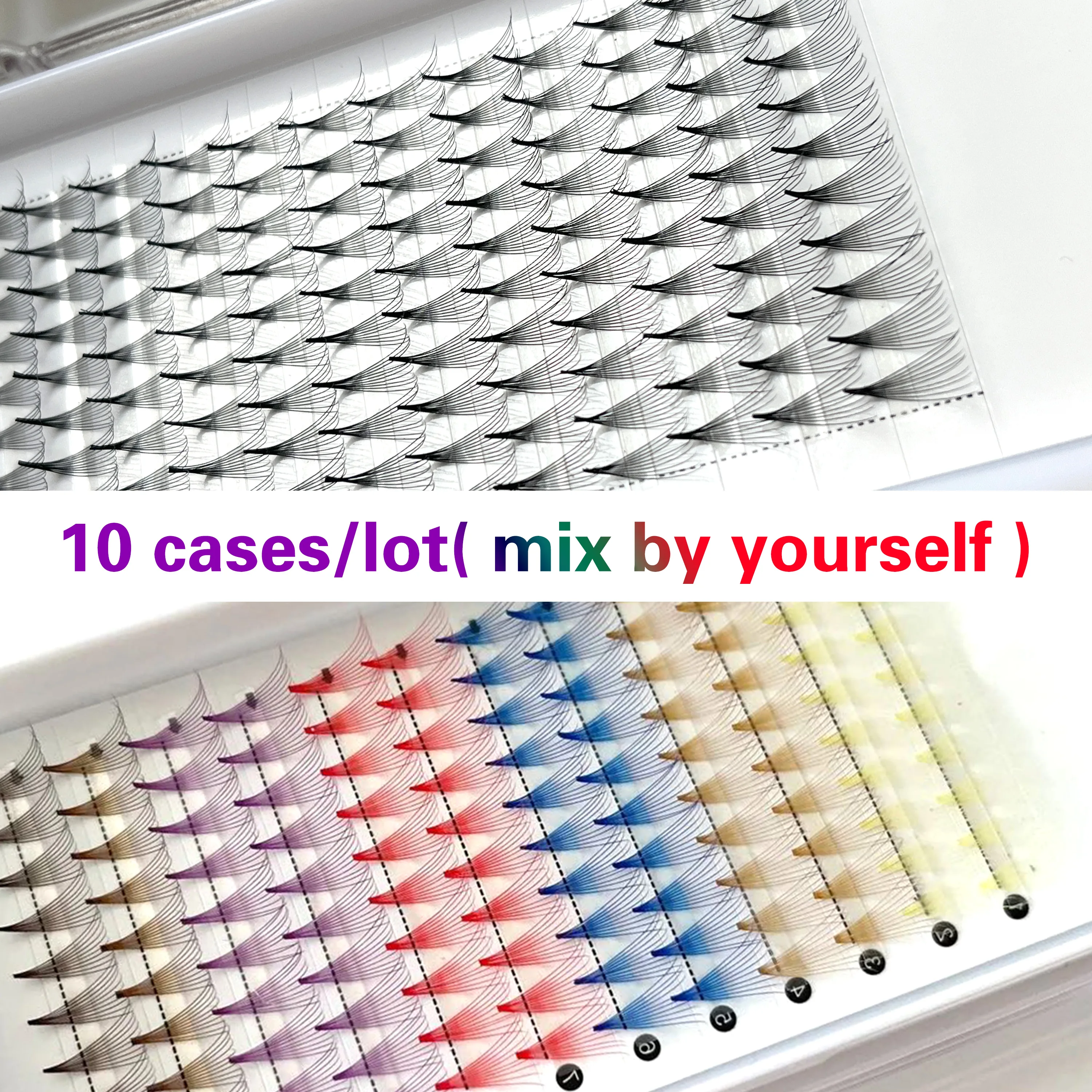 Оптовая продажа, 10 коробок/партия, 10D объемные готовые ресницы для наращивания, индивидуальные натуральные пушистые ресницы на заказ
Оптовая продажа, 10 коробок/партия, 10D объемные готовые ресницы для наращивания, индивидуальные натуральные пушистые ресницы на заказ