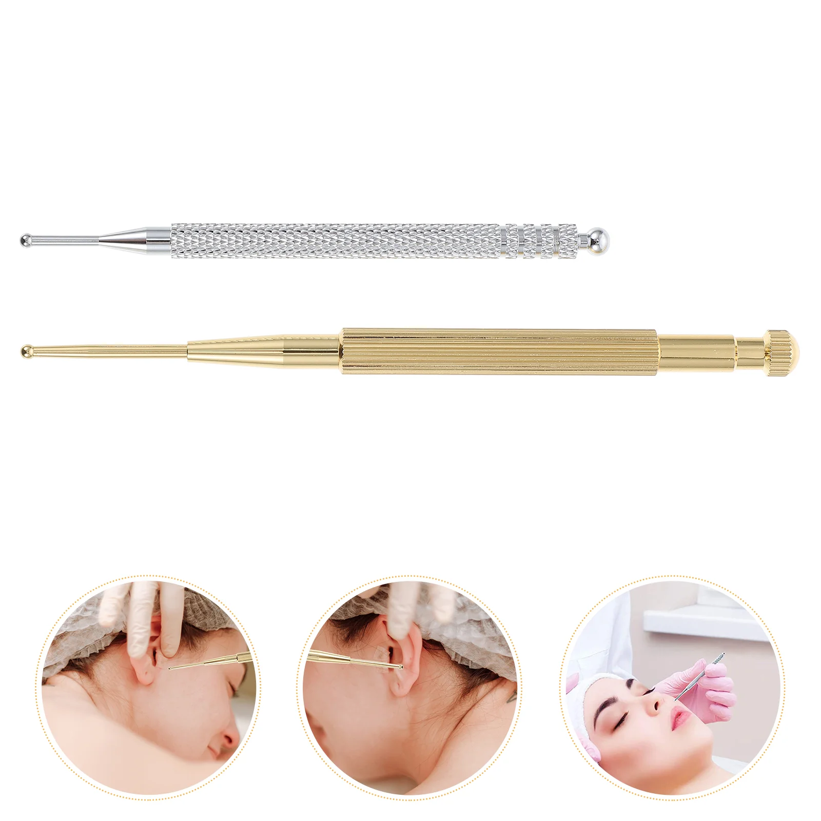 2PCS Ear Acupuncture Point Probe Stainless Steel Acupressure Pen Ear Massage Needle
2PCS Ear Acupuncture Point Probe Stainless Steel Acupressure Pen Ear Massage Needle