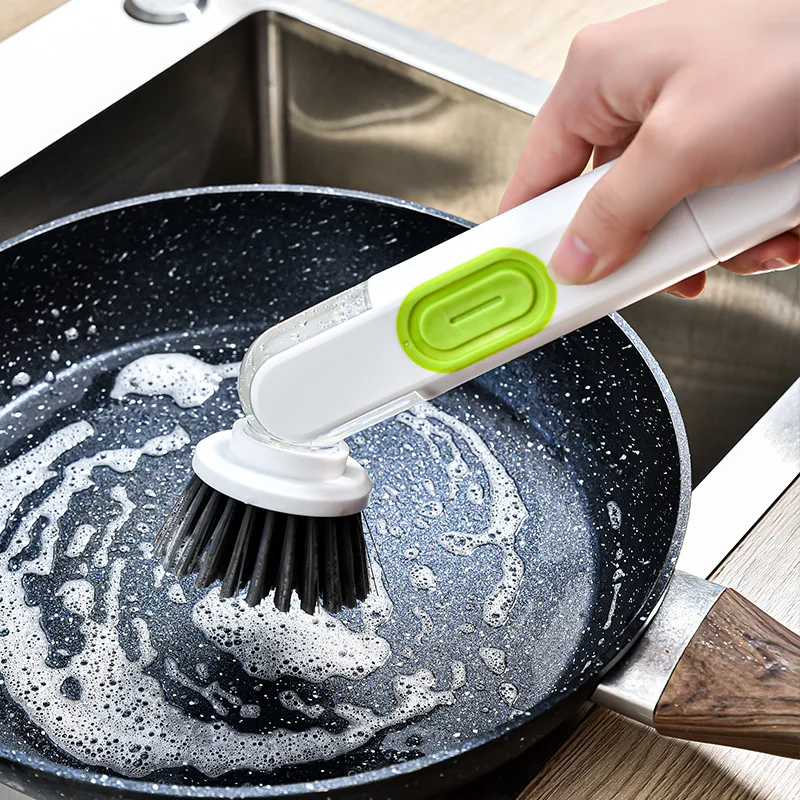 New household kitchen pan automatic liquid adding pan washing brush multi-function long handle oil brush hydraulic pan brush
New household kitchen pan automatic liquid adding pan washing brush multi-function long handle oil brush hydraulic pan brush