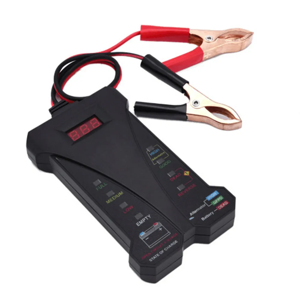 12V Digital Battery Tester Voltmeter And Alternator Charging System Analyzer With LCD Display And LED Indication 805A
12V Digital Battery Tester Voltmeter And Alternator Charging System Analyzer With LCD Display And LED Indication 805A
