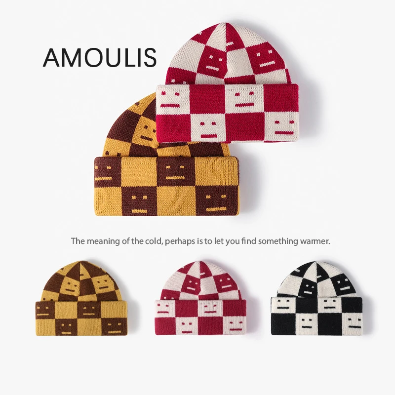 AMOULIS Winter Warm Thick Knitted Hats for Women and Men Cartoon Skullies Beanies Female Casual Hiking Ski Melon Caps Unisex
AMOULIS Winter Warm Thick Knitted Hats for Women and Men Cartoon Skullies Beanies Female Casual Hiking Ski Melon Caps Unisex