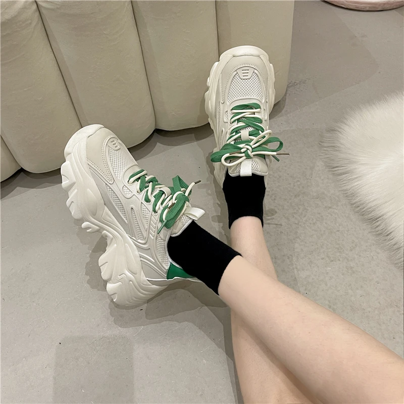 Women Sneakers Fashion Mesh Chunky Sneakers Casual Shoes Spring Comfortable Thick Sole White Dad Flats Platform Shoes
Women Sneakers Fashion Mesh Chunky Sneakers Casual Shoes Spring Comfortable Thick Sole White Dad Flats Platform Shoes