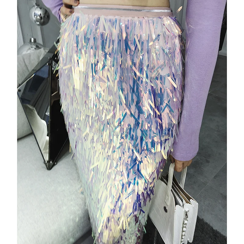 2022 Summer New Fashion Trend Women's Soild Color Tassel Sequins Elastic High Waist A-line All-match Skirt GA783
2022 Summer New Fashion Trend Women's Soild Color Tassel Sequins Elastic High Waist A-line All-match Skirt GA783
