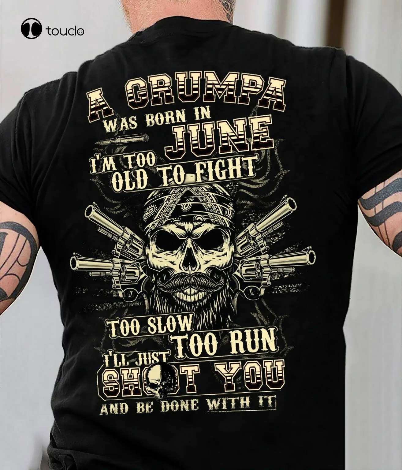 

Мужская футболка с надписью «Grumpa», которая родилась в июне, «Я слишком старый, чтобы сражаться», футболка в стиле унисекс