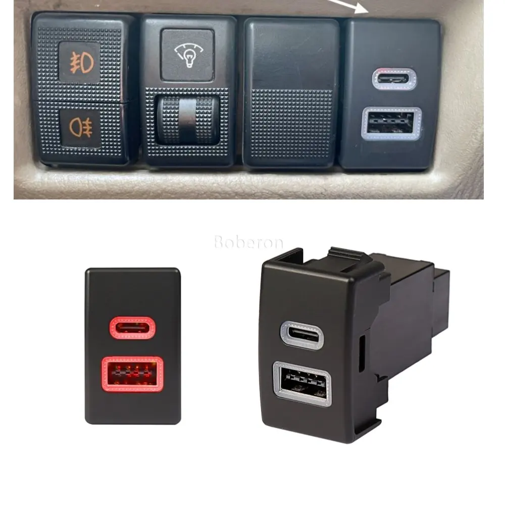 Автомобильное зарядное устройство для телефона QC3.0, USB TYPE-C, двойное быстрое зарядное устройство, Модифицированная розетка для интерфейса для Mazda 5, Mazda 6
Автомобильное зарядное устройство для телефона QC3.0, USB TYPE-C, двойное быстрое зарядное устройство, Модифицированная розетка для интерфейса для Mazda 5, Mazda 6