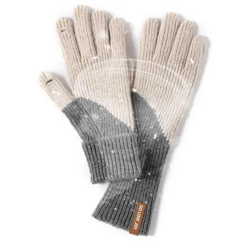 Knitted Woolen Gloves Winter Full Finger Mittens Hand Warmer Men Women Gloves Thicken Cycling Gloves With Touchscreen
Knitted Woolen Gloves Winter Full Finger Mittens Hand Warmer Men Women Gloves Thicken Cycling Gloves With Touchscreen