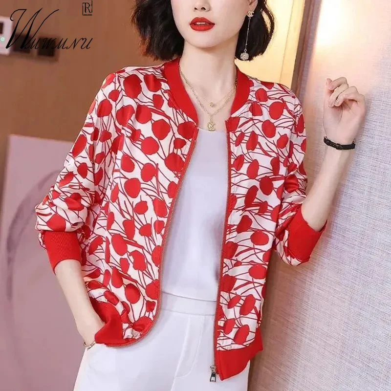 Summer Chiffon Women's Jacket Thin Soft Fashion Printing Cropped Cardigan 2022 New Long Sleeves Zip Up Coat Baseball Collar Top
Summer Chiffon Women's Jacket Thin Soft Fashion Printing Cropped Cardigan 2022 New Long Sleeves Zip Up Coat Baseball Collar Top