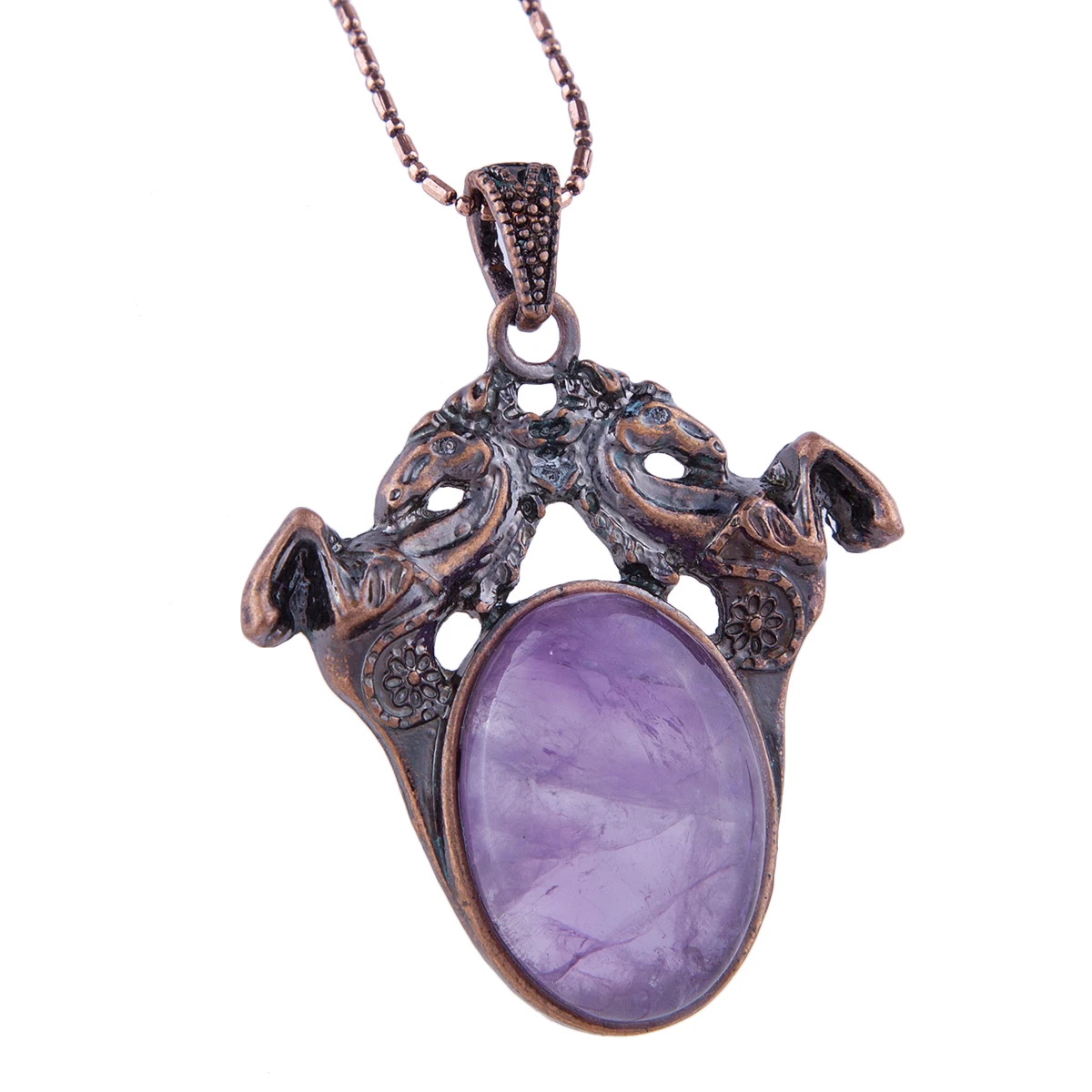 SUNYIK Bronze Double Horse Inlay Oval Natur Crystal Stone Pendant Retro Charm Healing Jewelry For Women Men
SUNYIK Bronze Double Horse Inlay Oval Natur Crystal Stone Pendant Retro Charm Healing Jewelry For Women Men