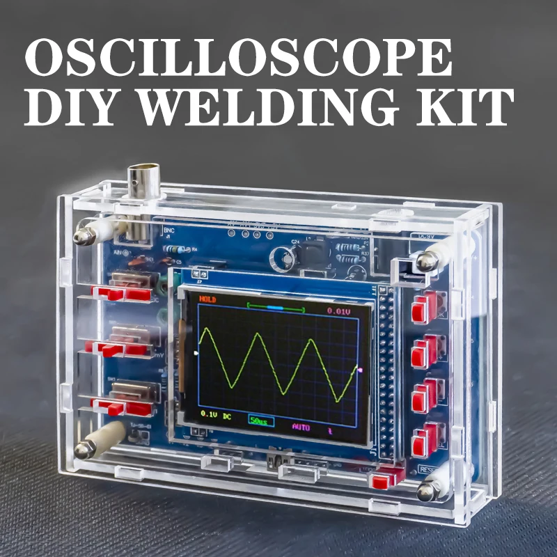 DSO138 Digital Oscilloscope Kit Electronic DIY Compatible STM32F103C8T6 Single Chip Microcomputer Welding Assembly
DSO138 Digital Oscilloscope Kit Electronic DIY Compatible STM32F103C8T6 Single Chip Microcomputer Welding Assembly