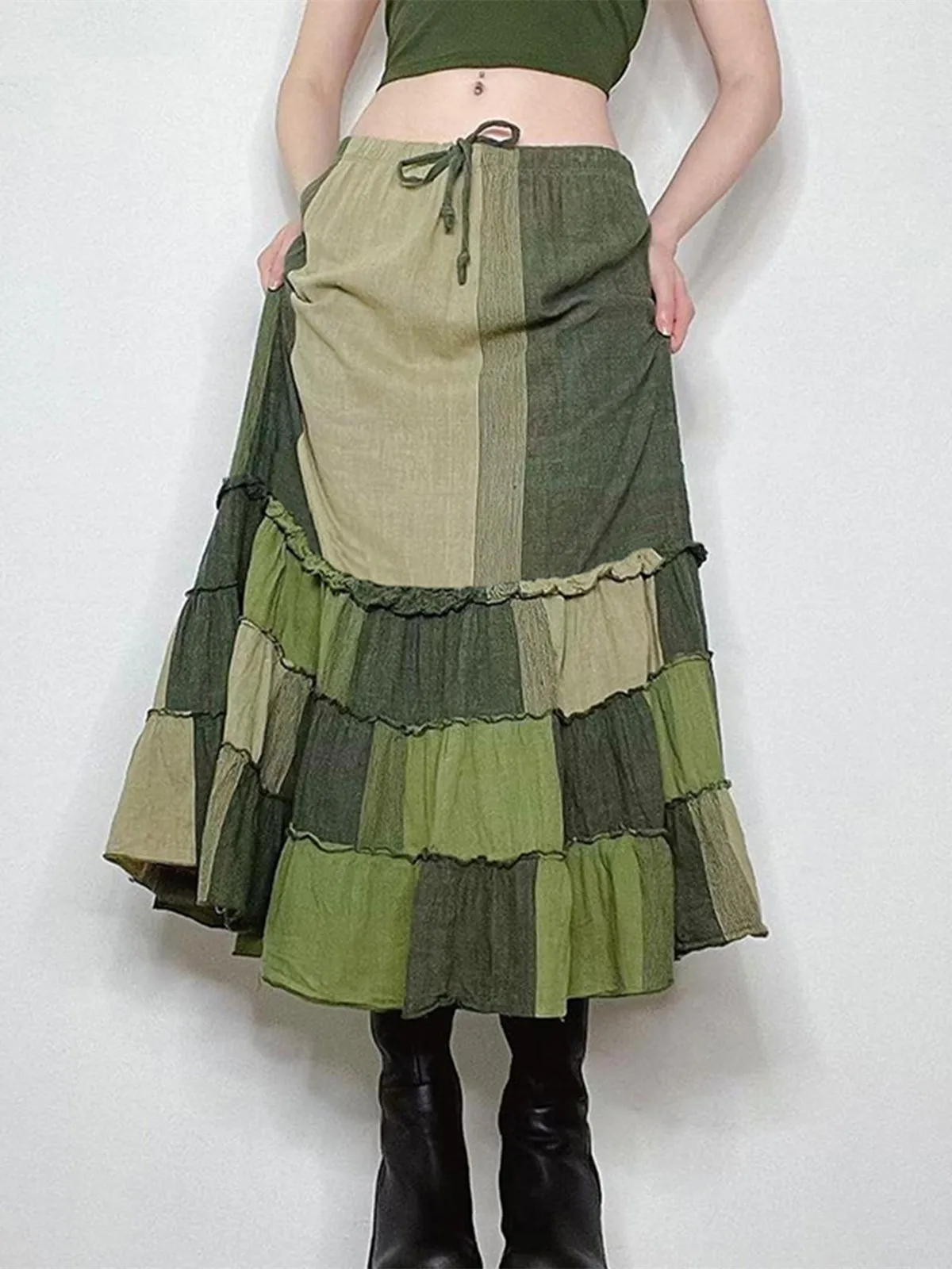 y2k Aesthetic Women Low Waist Skirt Vintage Fairy Grunge Plaid Patchwork Ruffle A Line Skirt 2000s Ladies Streetwear
y2k Aesthetic Women Low Waist Skirt Vintage Fairy Grunge Plaid Patchwork Ruffle A Line Skirt 2000s Ladies Streetwear