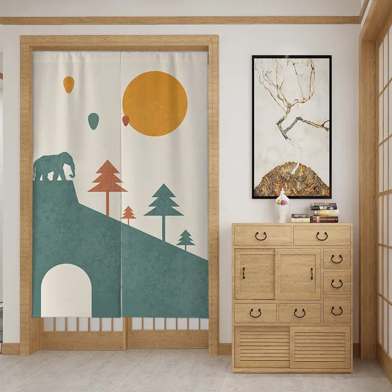 Geometric Elephant Forest Door Curtain Partition Noren Curtains Bedroom Toilet Kitchen Japanese Doorway Half-curtain Home Decor
Geometric Elephant Forest Door Curtain Partition Noren Curtains Bedroom Toilet Kitchen Japanese Doorway Half-curtain Home Decor