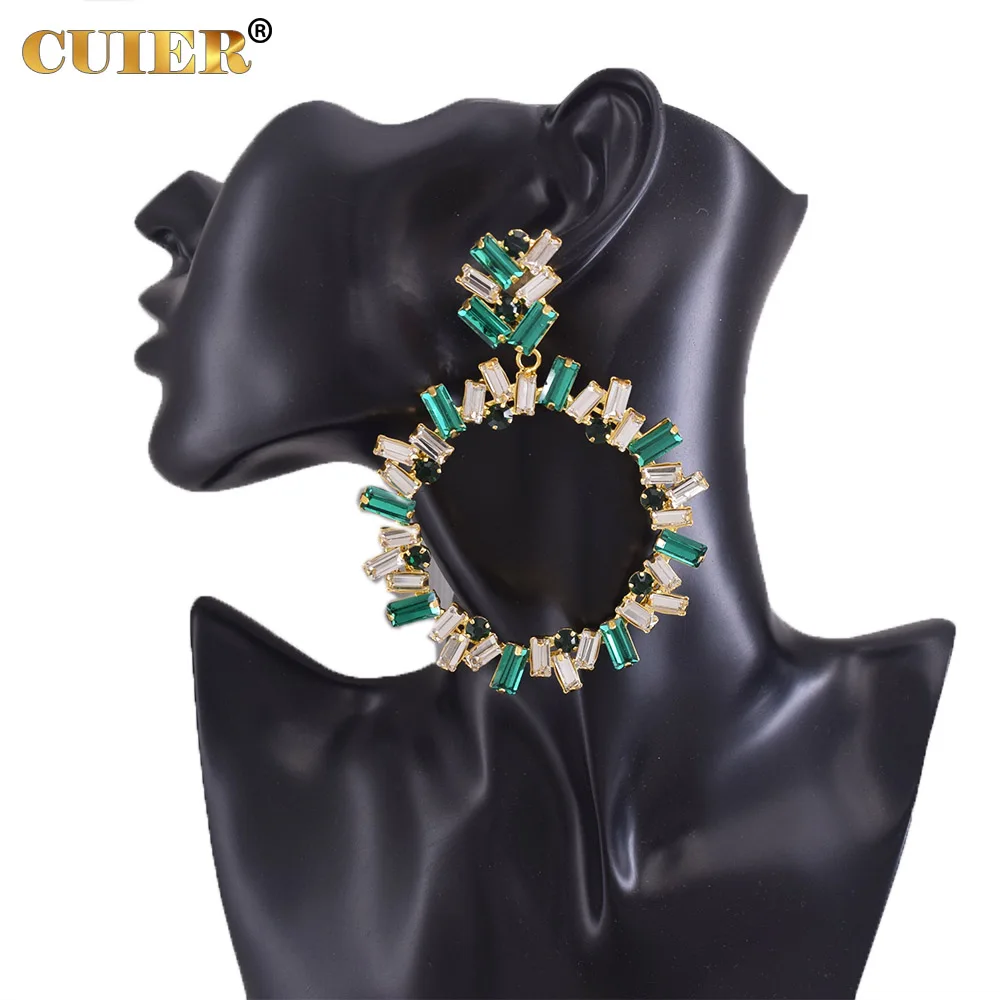 CUIER Gorgeous Emerald Dangle Women Earrings for Wedding Party Jewelry Accessories Hoop Earring Good quality Shiny strass
CUIER Gorgeous Emerald Dangle Women Earrings for Wedding Party Jewelry Accessories Hoop Earring Good quality Shiny strass