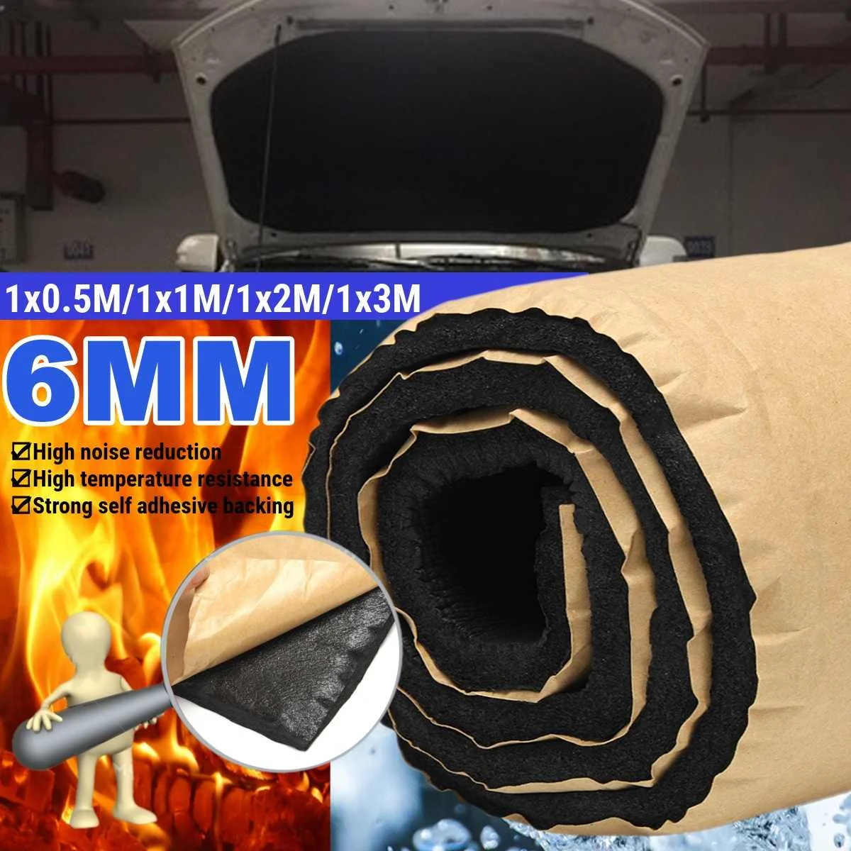 Автомобильная Звукоизоляционная теплоизоляционная пена 6 мм, теплостойкая изоляция, шумоизоляционная пена, автомобильный щит, звукоизоляц...
Автомобильная Звукоизоляционная теплоизоляционная пена 6 мм, теплостойкая изоляция, шумоизоляционная пена, автомобильный щит, звукоизоляц...