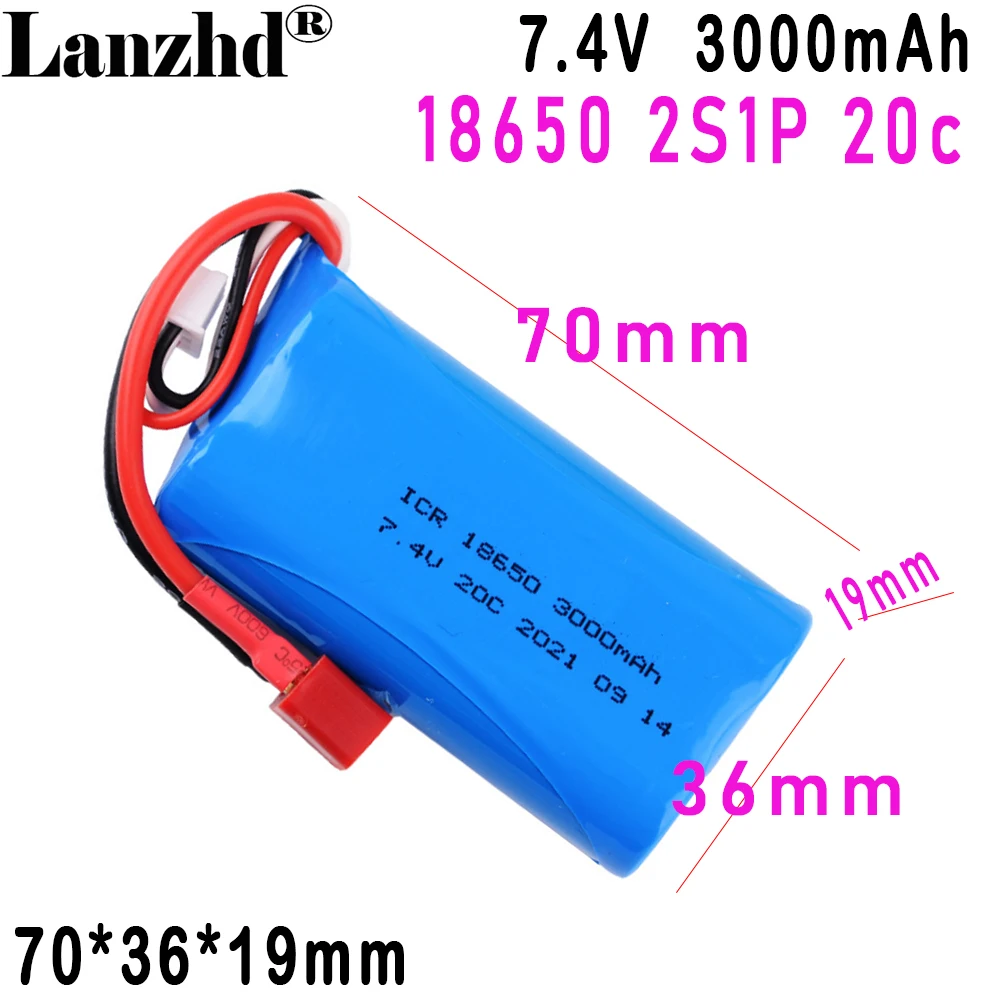 Lithium Battery Pack 18650 7.4V 3000MAH For Remote Control Toy off-road Vehicle Helicopter Boat
Lithium Battery Pack 18650 7.4V 3000MAH For Remote Control Toy off-road Vehicle Helicopter Boat