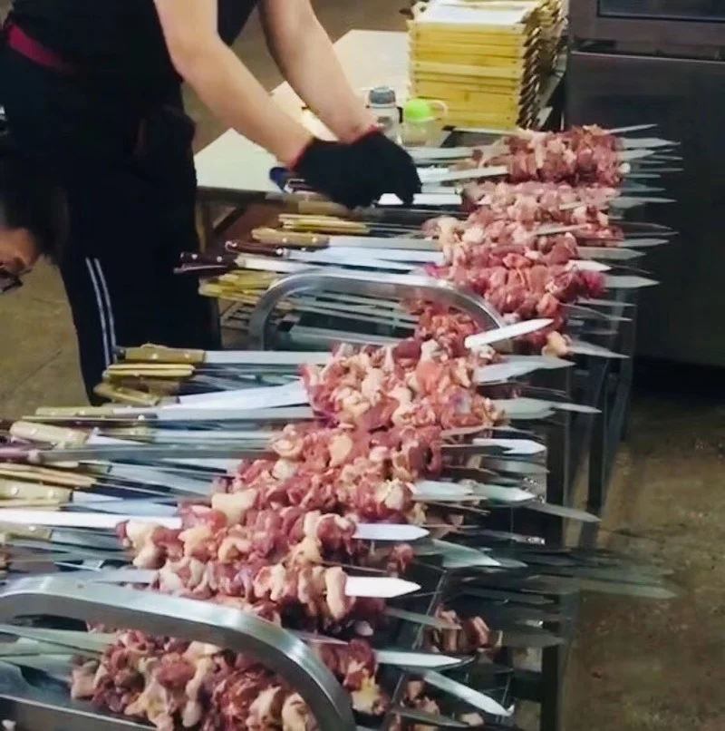 50cm 5pc Stainless Steel BBQ Flat Sign Large String Barbecue Sign Wooden Handle Anti-scalding Stainless Steel BBQ Accessories
50cm 5pc Stainless Steel BBQ Flat Sign Large String Barbecue Sign Wooden Handle Anti-scalding Stainless Steel BBQ Accessories