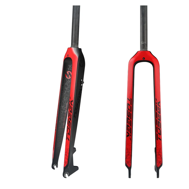 Toseek 28.6mm disc Brake forks 26 27.5 29 inch bicycle rigid fork mountain bike carbon fiber front fork mtb
Toseek 28.6mm disc Brake forks 26 27.5 29 inch bicycle rigid fork mountain bike carbon fiber front fork mtb