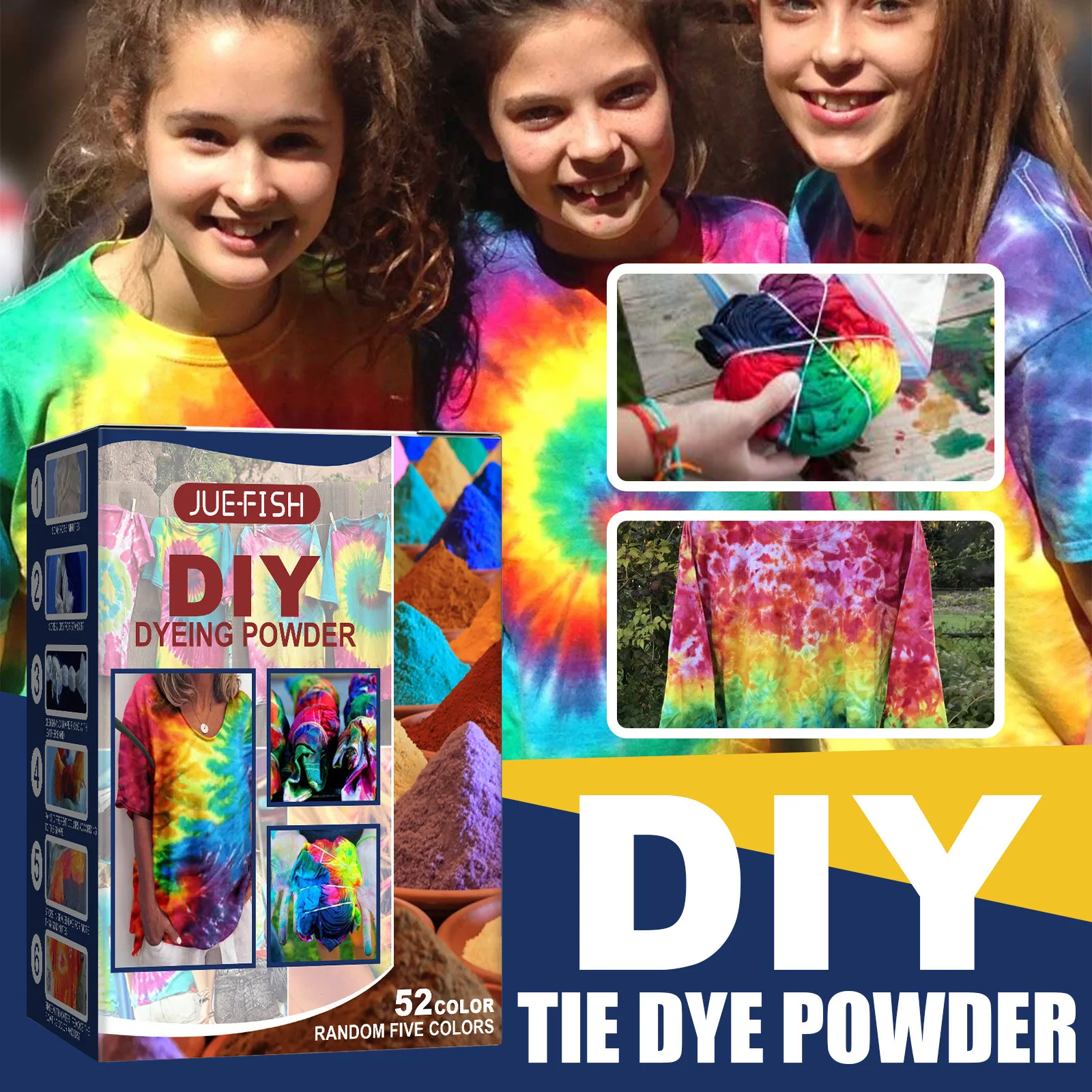 Tie-dye Powder Handmade DIY Tie-dye Pigment Reactive Boil-free Clothing Dyeing Color Change Pigment Graffiti Dye Supplies Kits
Tie-dye Powder Handmade DIY Tie-dye Pigment Reactive Boil-free Clothing Dyeing Color Change Pigment Graffiti Dye Supplies Kits