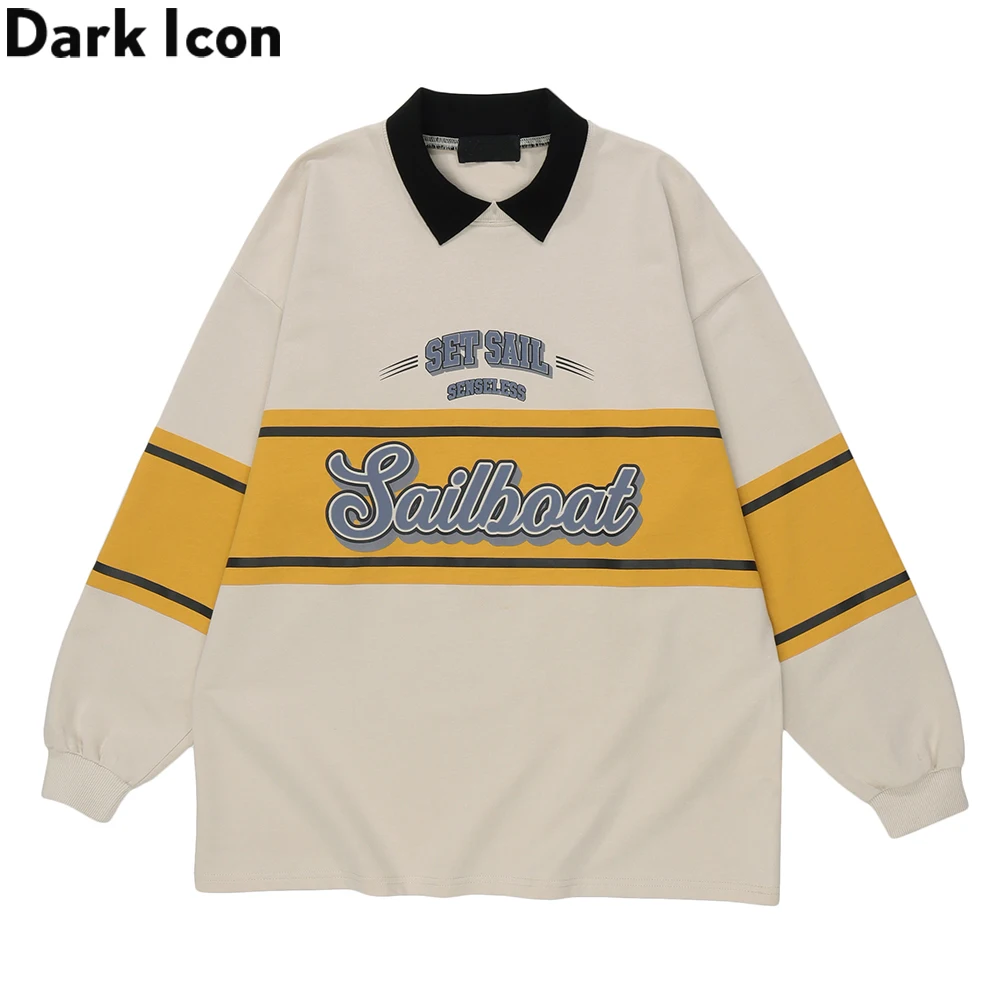 Dark Icon Printed Turn-down Collar Preppy Style Men's T-shirt 2022 Autumn Terry Material Cotton Tee Shirts Male Top
Dark Icon Printed Turn-down Collar Preppy Style Men's T-shirt 2022 Autumn Terry Material Cotton Tee Shirts Male Top