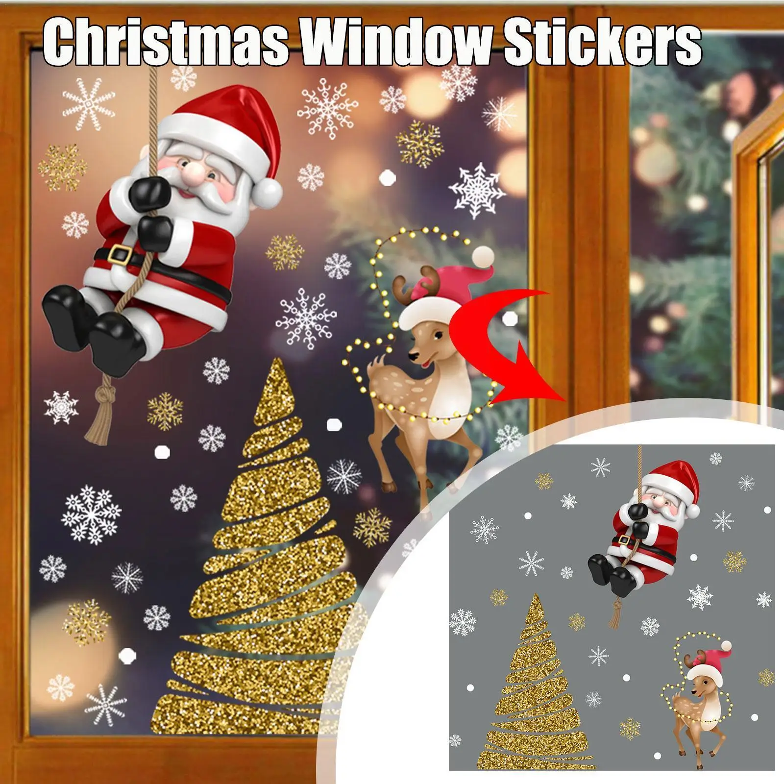Christmas Cartoon Santa Deer Window Glass Stickers Merry Christmas Decor For Home Mirror Stickers Snowflake Wall Door Stick K2G4
Christmas Cartoon Santa Deer Window Glass Stickers Merry Christmas Decor For Home Mirror Stickers Snowflake Wall Door Stick K2G4