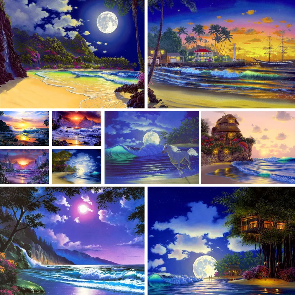 Landscape Moon Night DIY Paint By Numbers Kit Acrylic Paints 40*50 Canvas Pictures Home Decor For Adults Handicraft For Drawing
Landscape Moon Night DIY Paint By Numbers Kit Acrylic Paints 40*50 Canvas Pictures Home Decor For Adults Handicraft For Drawing