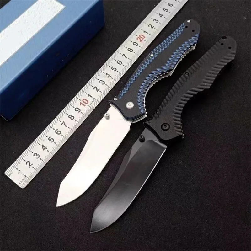 

High Quality D2 Blade Outdoor BM 810 Tactical Folding Knife G10 Handle Camping Safety-defend Pocket Knives EDC Tool