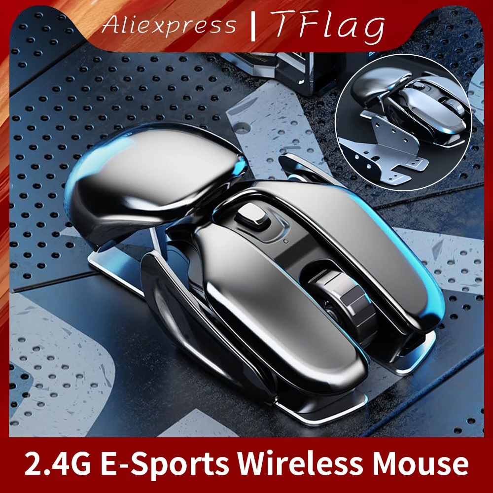 

2023 PX2 Wireless Mouse Gaming Gamer Rechargeable Metal Mute USB Three DPI 2.4G Mute Silent Mice with 500mah for Laptop PC