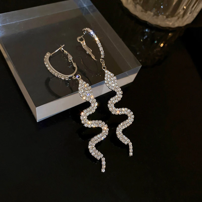 Shine Long Tassel Crystal Drop Earrings for Women Trendy Snake Shape Rhinestone Dangle Earring Weddings Statement Jewelry Gifts
Shine Long Tassel Crystal Drop Earrings for Women Trendy Snake Shape Rhinestone Dangle Earring Weddings Statement Jewelry Gifts