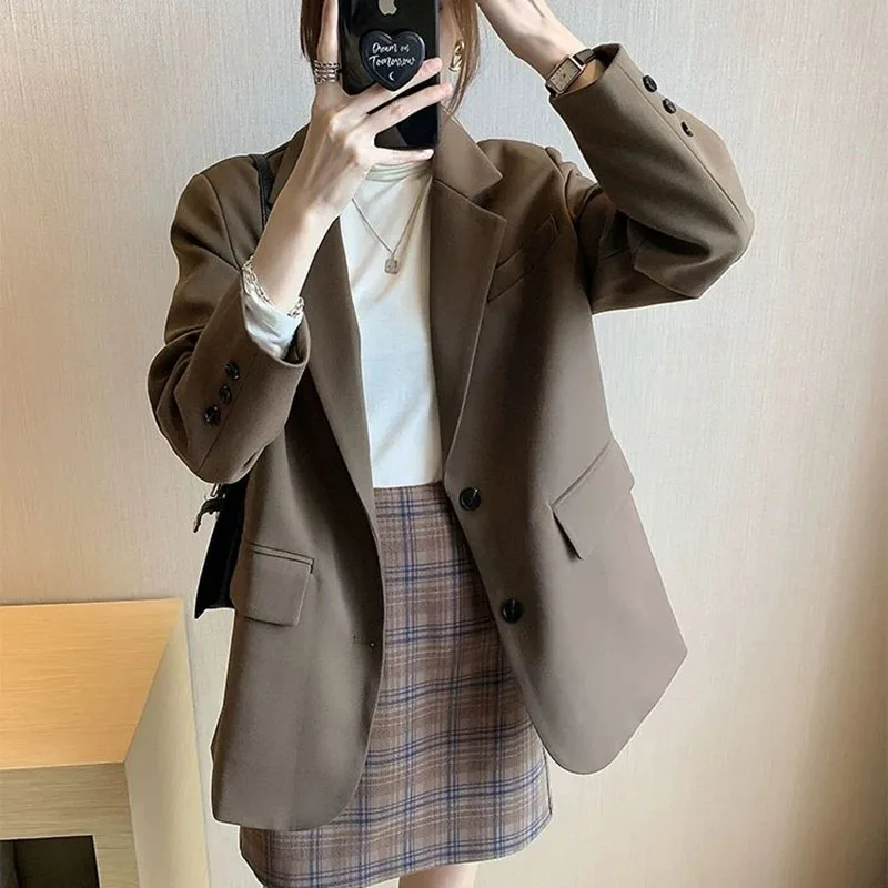Lucyever Simple Casual Women Blazer Jacket 2023 Spring Autumn Loose Single-Breasted Suit Coat Woman Korean Long Sleeve Outerwear
Lucyever Simple Casual Women Blazer Jacket 2023 Spring Autumn Loose Single-Breasted Suit Coat Woman Korean Long Sleeve Outerwear