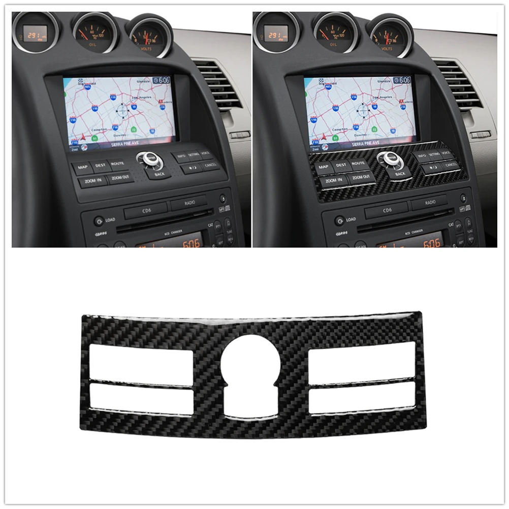 Панель управления GPS навигацией для Nissan 350Z 2006-2009 из углеродного волокна, декоративная наклейка, центральная консоль, кнопка клавиши, крышка, рамка
Панель управления GPS навигацией для Nissan 350Z 2006-2009 из углеродного волокна, декоративная наклейка, центральная консоль, кнопка клавиши, крышка, рамка