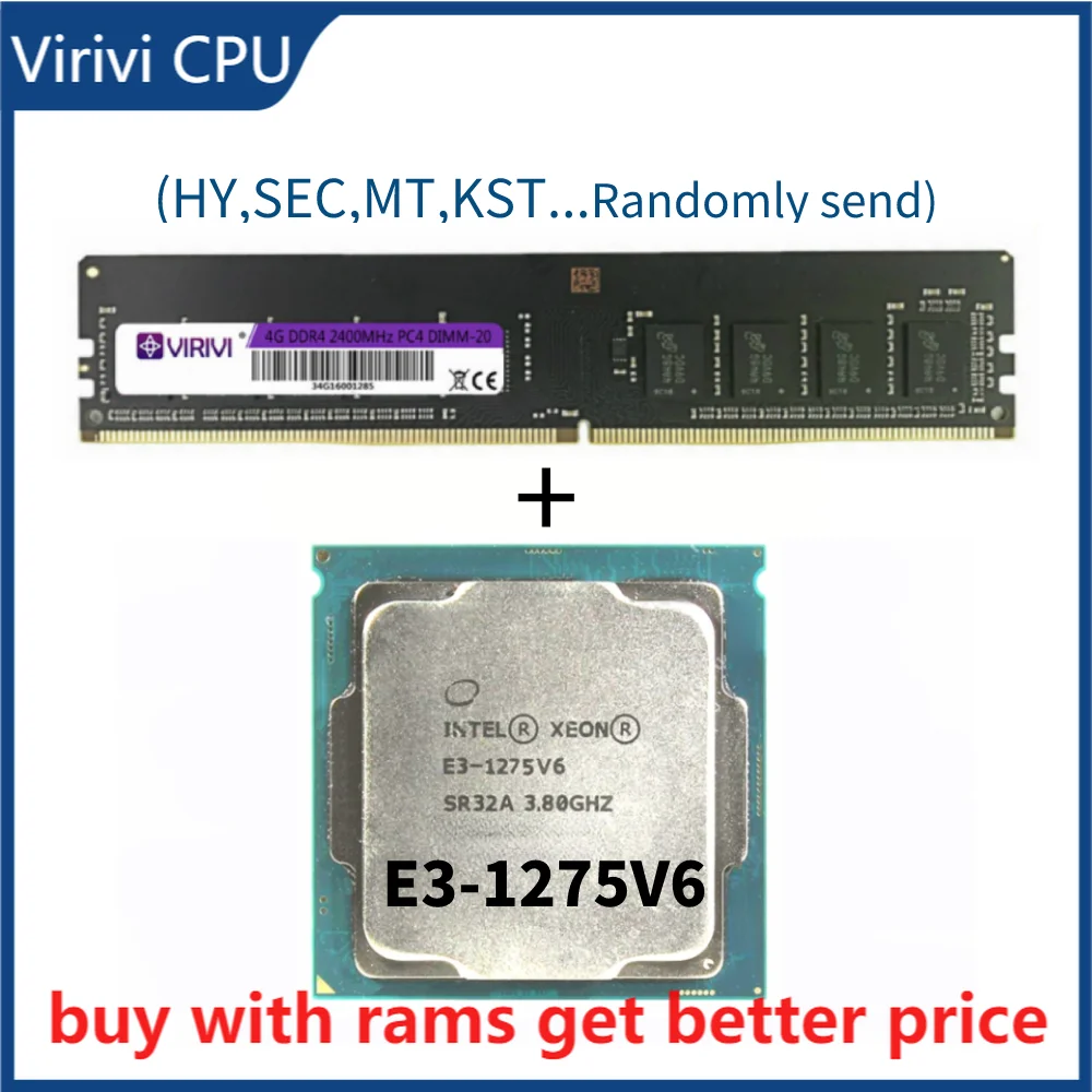 desktop DDR4 4G 2400Mhz with E3-1275V6 Official Verasion CPU rocessor 3.8Ghz 4-Core 8M TPD 72W FCLGA1151
desktop DDR4 4G 2400Mhz with E3-1275V6 Official Verasion CPU rocessor 3.8Ghz 4-Core 8M TPD 72W FCLGA1151