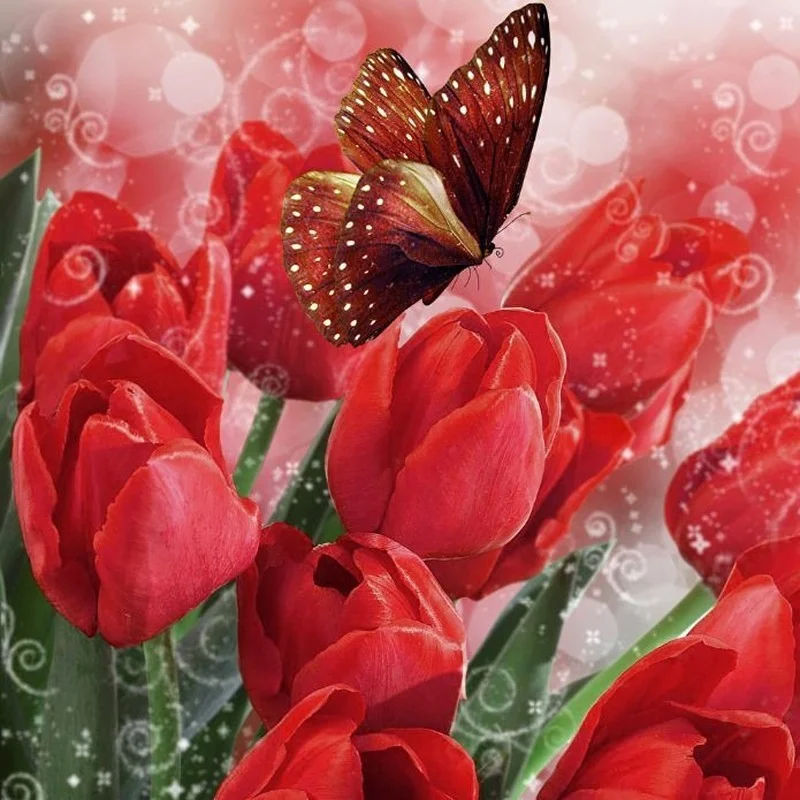 Diamond Painting Red Tulip Flower Butterfly 5d Diy Mosaic Full Square Round Drill Diamant Rhinestone Daimond Embroidery Picture
Diamond Painting Red Tulip Flower Butterfly 5d Diy Mosaic Full Square Round Drill Diamant Rhinestone Daimond Embroidery Picture