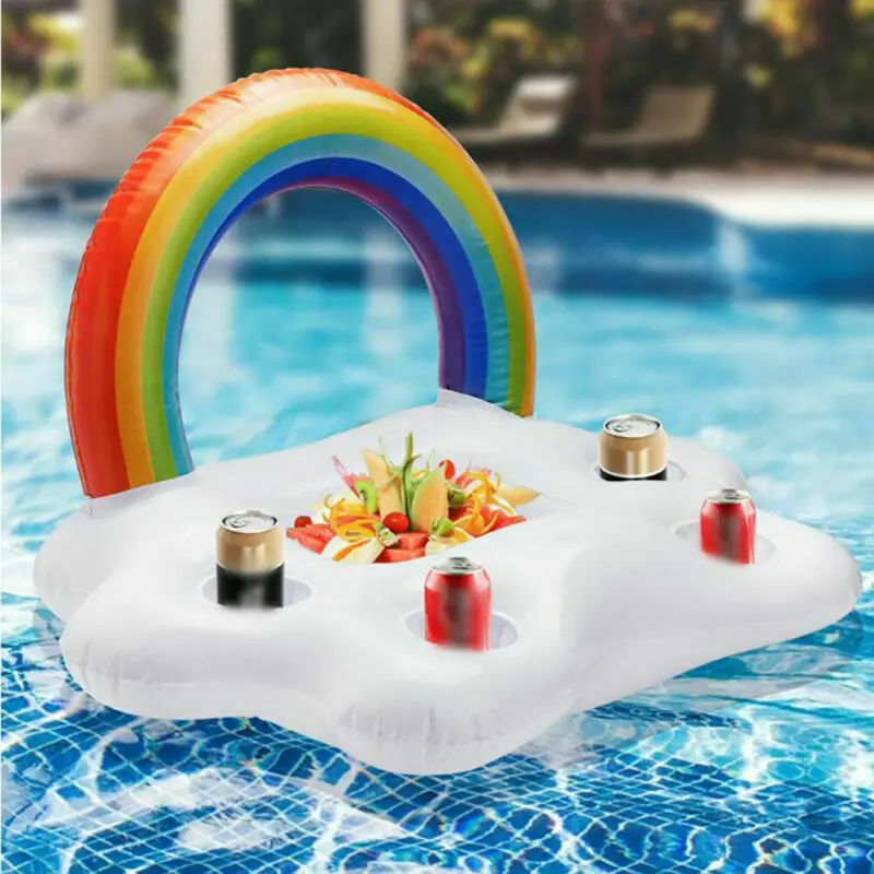 Summer Party Bucket Rainbow Cloud Cup Holder Inflatable Pool Float Beer Drinking Cooler Table Bar Tray Beach Swimming Ring
Summer Party Bucket Rainbow Cloud Cup Holder Inflatable Pool Float Beer Drinking Cooler Table Bar Tray Beach Swimming Ring