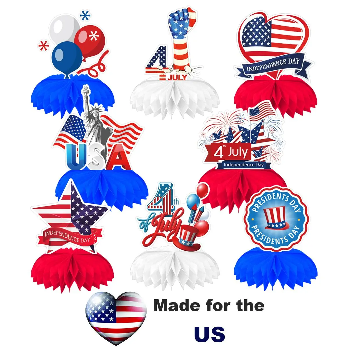 USA National Day Party Decoration Photo Props US Flag Stars & Stripes Honeycomb Ball Ornament Independence Day
USA National Day Party Decoration Photo Props US Flag Stars & Stripes Honeycomb Ball Ornament Independence Day