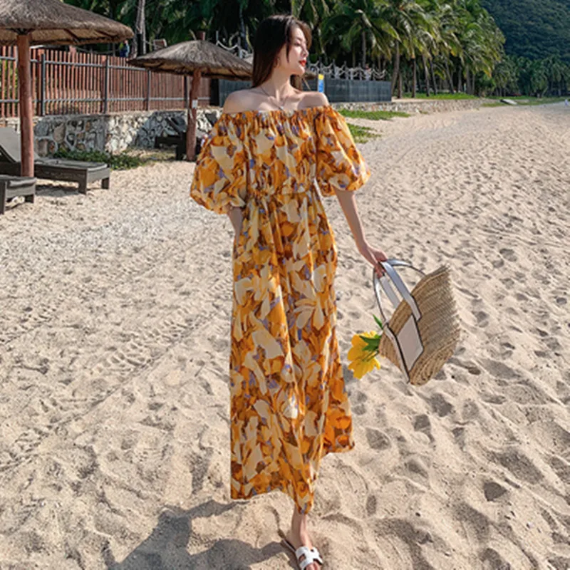 Женское пляжное платье миди с открытыми плечами, платье с вырезом лодочкой и цветочным принтом, Курортное платье с завышенной талией и кулиской, лето 2022
Женское пляжное платье миди с открытыми плечами, платье с вырезом лодочкой и цветочным принтом, Курортное платье с завышенной талией и кулиской, лето 2022