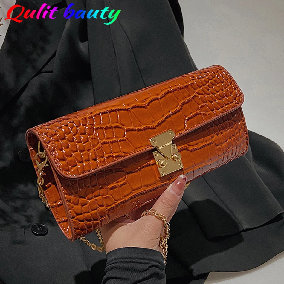 Fashion Rectangle Women's Crocodile Pattern Shoulder Bag Summer New Designer Chain Handbag Luxury Brand PU Leather Messenger Bag
Fashion Rectangle Women's Crocodile Pattern Shoulder Bag Summer New Designer Chain Handbag Luxury Brand PU Leather Messenger Bag