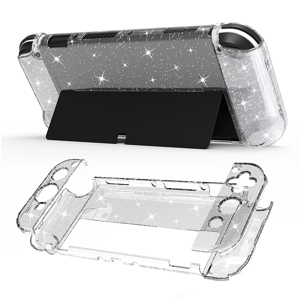 Прозрачный блестящий чехол для игровой консоли ПК для Nintendo Switch OLED защитный чехол для игровой приставки блестящий чехол
Прозрачный блестящий чехол для игровой консоли ПК для Nintendo Switch OLED защитный чехол для игровой приставки блестящий чехол