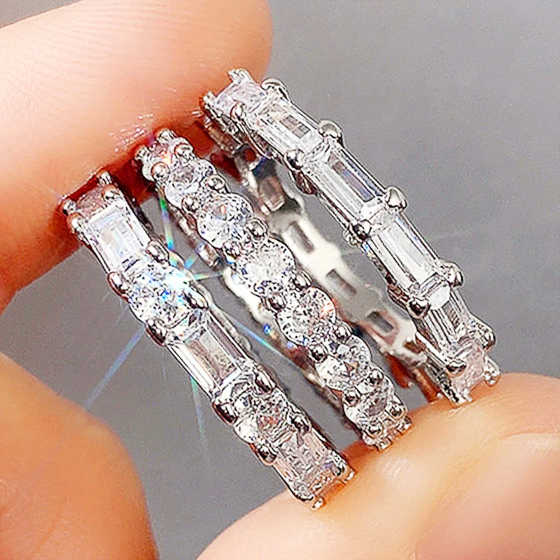 Versatile Dating Ring Wedding Bands Rings for Women Korean Style Engagement Cute Full Paved Crystal Cubic Zirconia Party Jewelry
Versatile Dating Ring Wedding Bands Rings for Women Korean Style Engagement Cute Full Paved Crystal Cubic Zirconia Party Jewelry