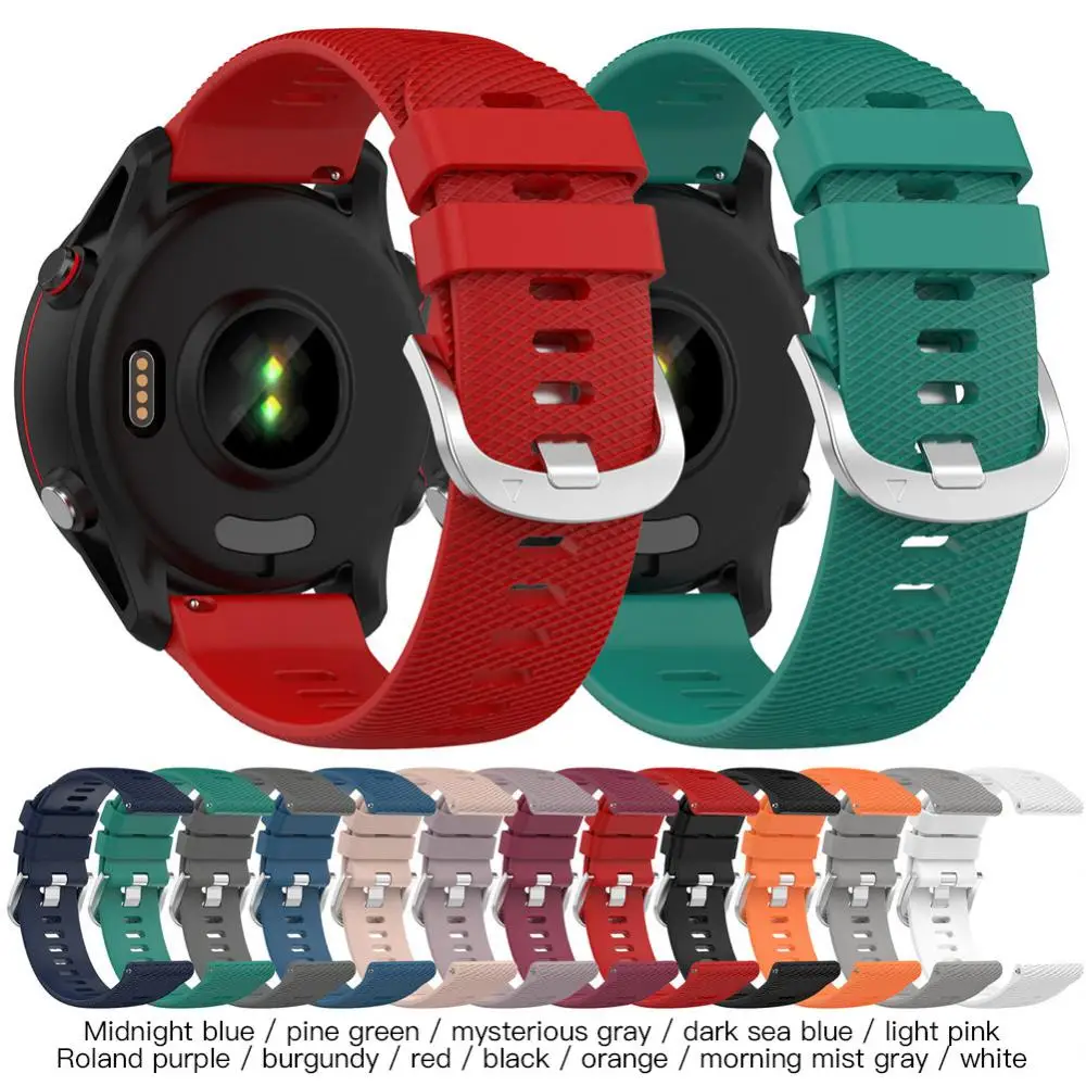 18mm Sport Watch Wristband Replacement Strap For Garmin Forerunner255s Silicone Wrist Strap Smart Watch Band Silicone Strap
18mm Sport Watch Wristband Replacement Strap For Garmin Forerunner255s Silicone Wrist Strap Smart Watch Band Silicone Strap