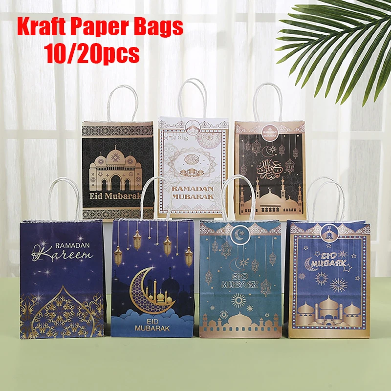 10/20Pcs Holiday Party Eid Mubarak and Ramadan Gift Bag Cookie Candy Portable Packaging Box Kraft Paper Bag Ramadan Decoration
10/20Pcs Holiday Party Eid Mubarak and Ramadan Gift Bag Cookie Candy Portable Packaging Box Kraft Paper Bag Ramadan Decoration