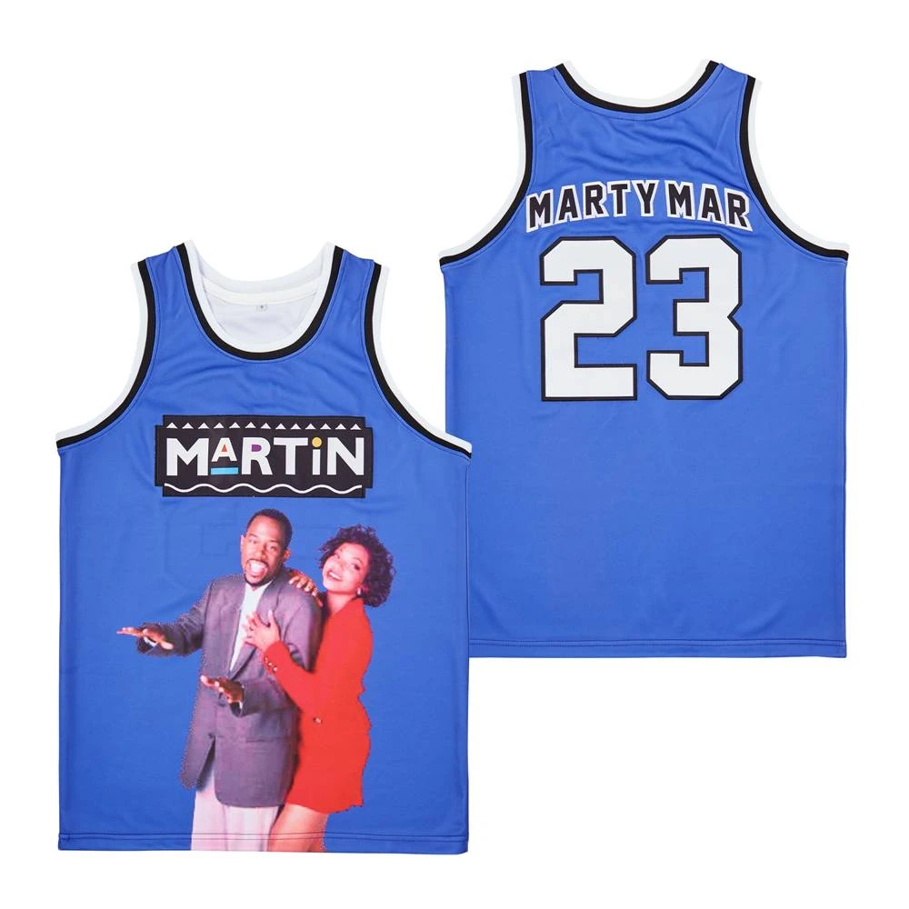 BG basketball jerseys MARTIN 23 MARTYMAR jersey Embroidery sewing Outdoor sportswear Hip-hop culture movie blue 2021 summer
BG basketball jerseys MARTIN 23 MARTYMAR jersey Embroidery sewing Outdoor sportswear Hip-hop culture movie blue 2021 summer