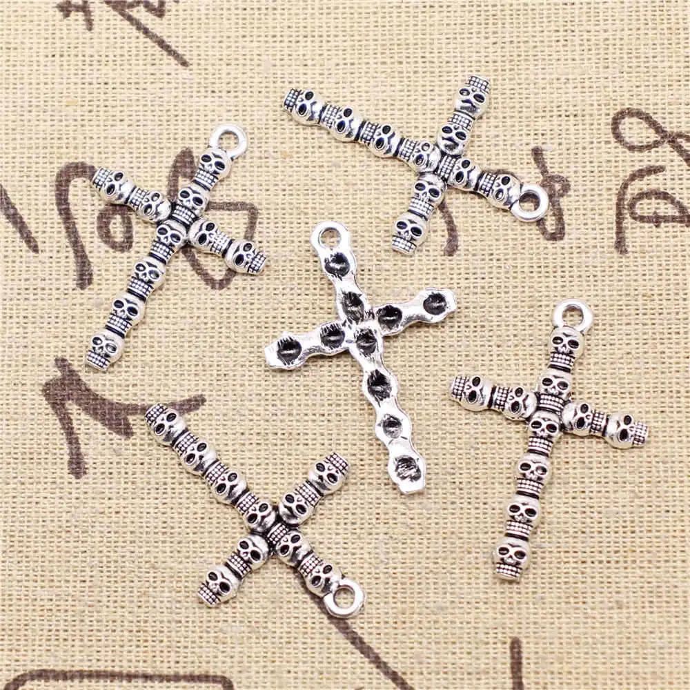 Component Skull Crossbones Cute Charms Vintage Pendant 25x37mm 5 Pieces
Component Skull Crossbones Cute Charms Vintage Pendant 25x37mm 5 Pieces