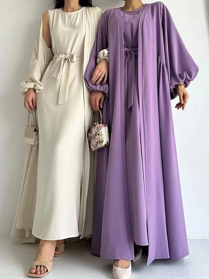 Muslim Abaya Sets Dubai Abaya Kimono 2023 New Caftan Marocain Fashion Party Clothes Islam Modest Dress Jalabiya for Women
Muslim Abaya Sets Dubai Abaya Kimono 2023 New Caftan Marocain Fashion Party Clothes Islam Modest Dress Jalabiya for Women