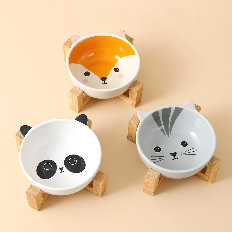 Pets Cat Bowl Creative Cute Cartoon Ceramic Bamboo Frame Feeding Bowl Puppy Drinking Dish Bowl Cat Food Bowl Pet Cat Tableware
Pets Cat Bowl Creative Cute Cartoon Ceramic Bamboo Frame Feeding Bowl Puppy Drinking Dish Bowl Cat Food Bowl Pet Cat Tableware