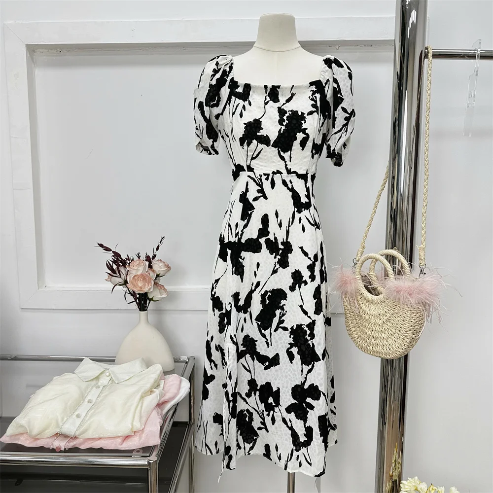 2023 Summer Women Print Dresses Short Sleeve Casual Beach Square Collar Slim Waist Bohemian Woman Midi Dress Vestidos
2023 Summer Women Print Dresses Short Sleeve Casual Beach Square Collar Slim Waist Bohemian Woman Midi Dress Vestidos
