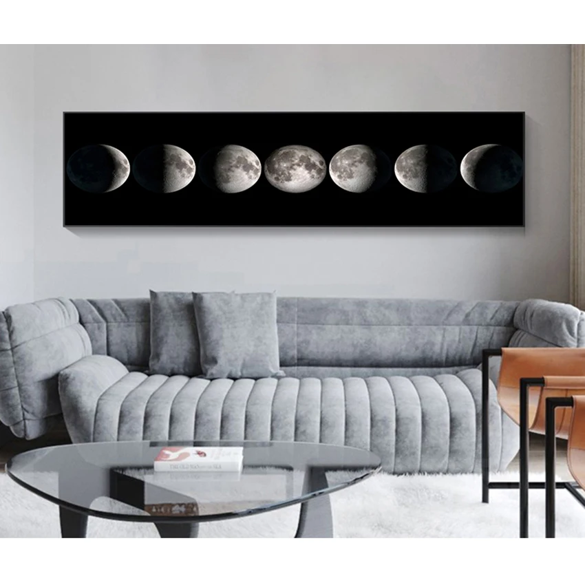 Decoration Abstract Wall Picture for Living Room Moon Phase Canvas Poster Black White Art Print La Lune Long Painting Nordic
Decoration Abstract Wall Picture for Living Room Moon Phase Canvas Poster Black White Art Print La Lune Long Painting Nordic